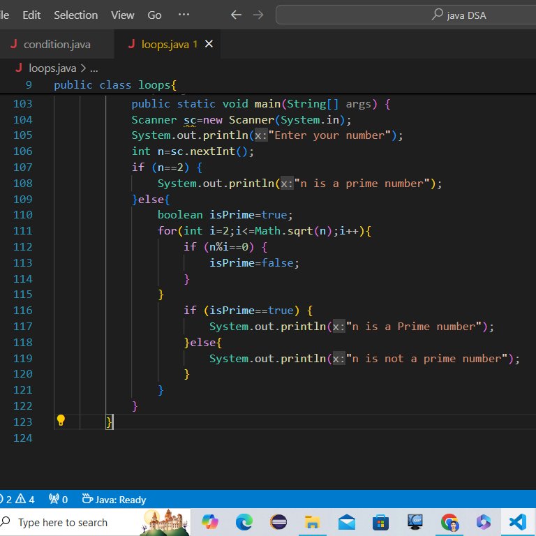 Today, I solved a problem to check if a number is prime or not.
#java #Programming #CodingChallenge #LearnInPublic