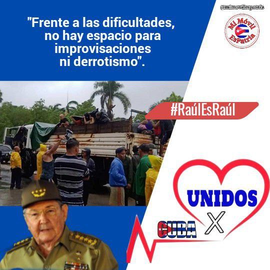 mimovilespatria's tweet photo. #RaúlEsRaúl y nos ha enseñado que el espíritu de resistencia y victoria de nuestro pueblo renace con cada adversidad porque 👉"Frente a las dificultades, no hay espacio para improvisaciones ni derrotismos".
#UnidosXCuba en un solo latido.
#MiMóvilEsPatria https://t.co/BjFjfHYUWx