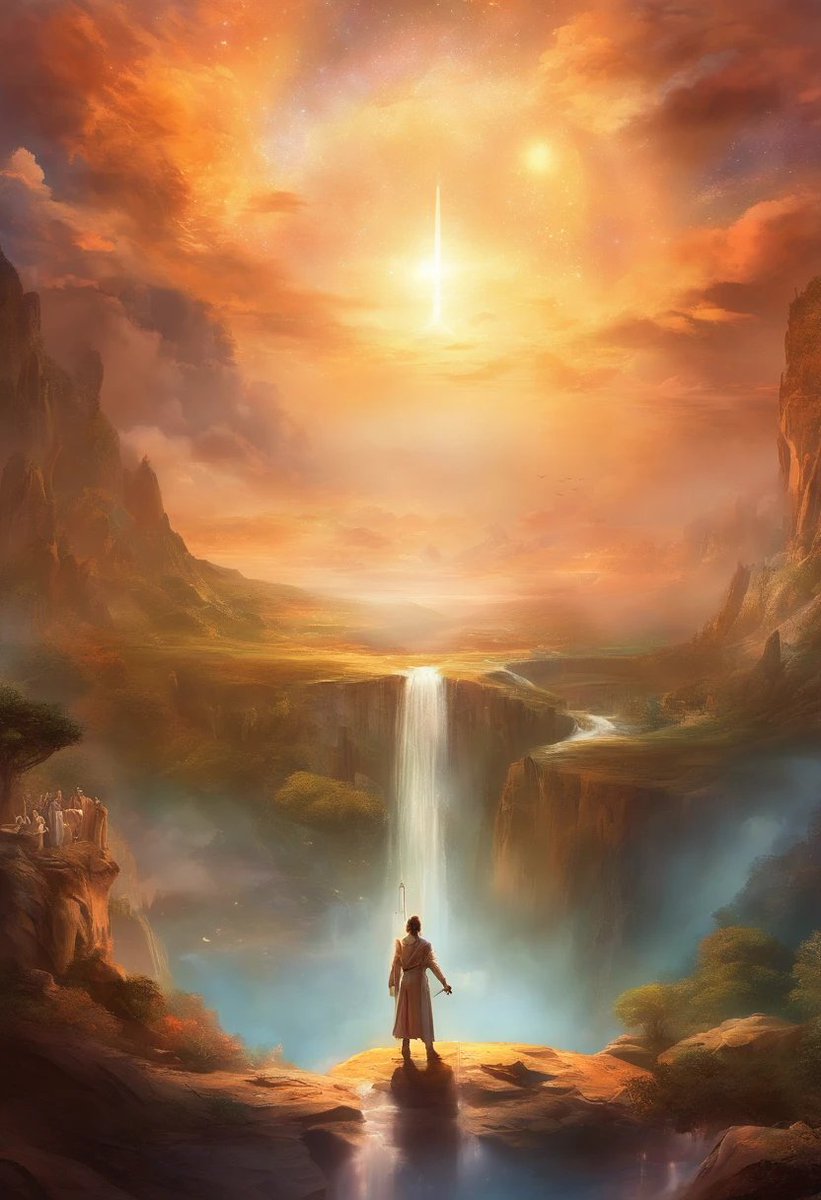 Mikailk1nc's tweet photo. I've created this AI-generated artwork to capture a moment of awe and wonder. A solitary figure stands at the edge of a breathtaking landscape, gazing up at a celestial event. What do you think they're seeing? Share your thoughts in the comments! ✨ #AIart #digitalart #scifiart https://t.co/jkg4YH11E4