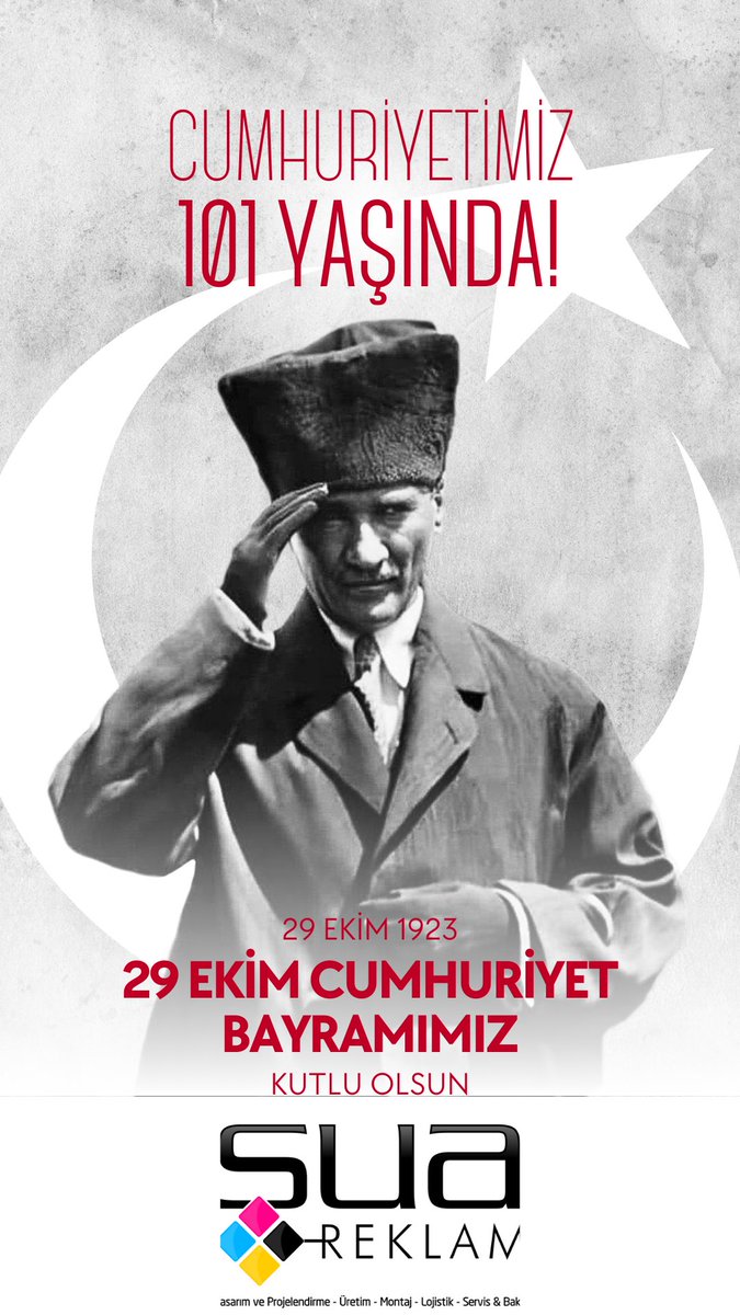 suareklam's tweet photo. #29EkimCumhuriyetBayramı Kutlu Olsun! Yaşasın CUMHURİYET! https://t.co/NsIUsuvHcr