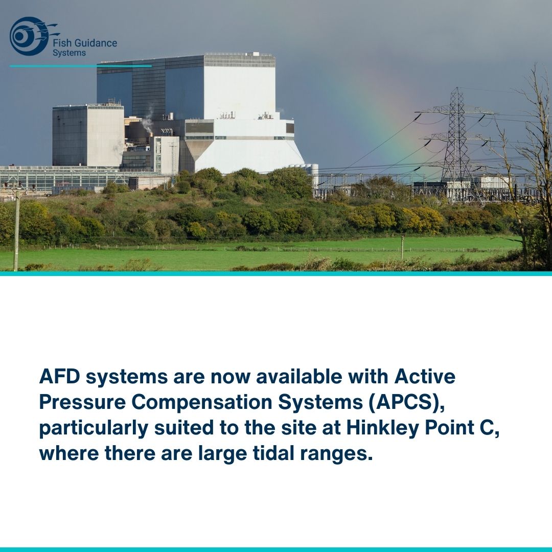 FishGuidance's tweet photo. AFD systems are now available with Active Pressure Compensation Systems (APCS), particularly suited to the site at Hinkley Point C, where there are large tidal ranges. https://t.co/XadmzmjQiQ