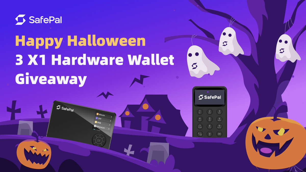 SafePal's tweet photo. 🎃 Trick or Treat? SafePal’s Got the Real Treat! 🎃 

This Halloween, we’re SAFU the "candy" and giving away 3 X1 Hardware Wallets to keep your crypto safe!

👻 Want to claim your “treat”? Just:
🫶Follow @safepal 
👍Like &amp; RT post
🫂Comment &amp; Tag a friend
⏰Ends in 48 hours https://t.co/dwERBMiI2v