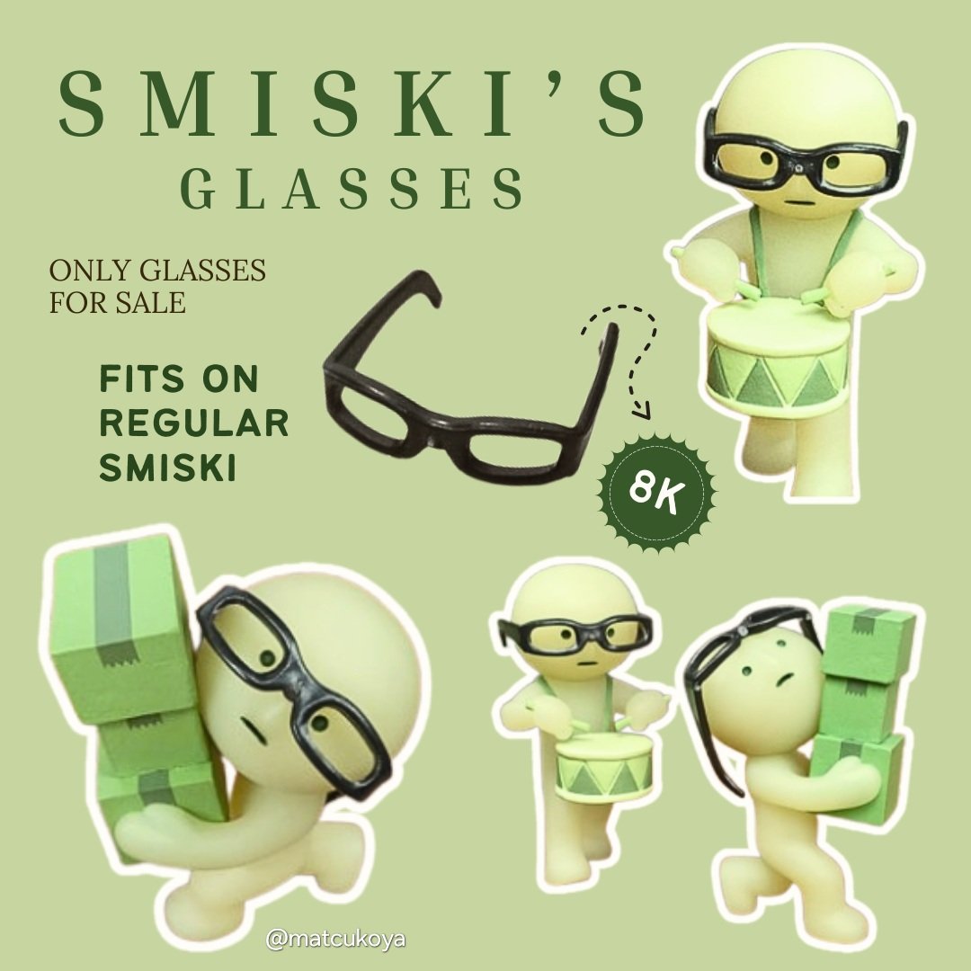 Wts Smiski Glasses 🤓
Only 8k include all!! Fits on regular smiski, untuk hippers aku kurang tauu tapi sepertinya bakal kegedean. Link 🍊 ku taruh di bawah yaaa🤩🤩