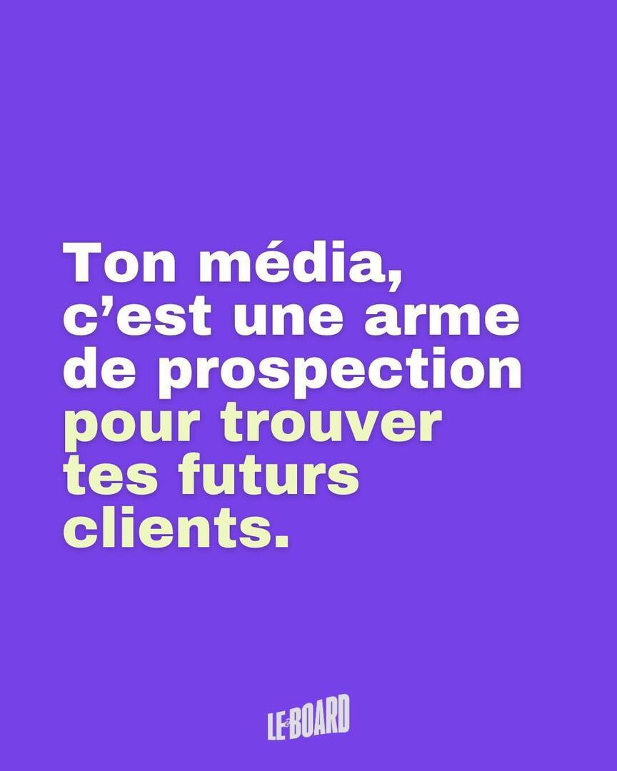 Transforme ton média en un aimant à clients 🧲

Ton podcast, blog, ou chaîne YouTube peut devenir bien plus qu'un simple canal de diffusion.

En réalité, ton média, c’est une arme de prospection pour trouver tes futurs clients.

👉 Et n’importe qui peut … instagr.am/p/DBtEVNqoBhj/