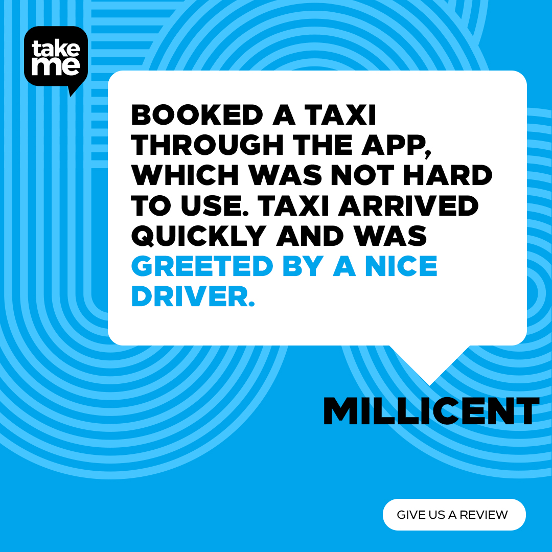 TakeMeLeics's tweet photo. Millicent was happy with our taxi service today, which is just what we like to hear!
Pre-booking your taxi by calling us or downloading our phone app. 
#TakeMe #Taxis https://t.co/ktk13J4StP