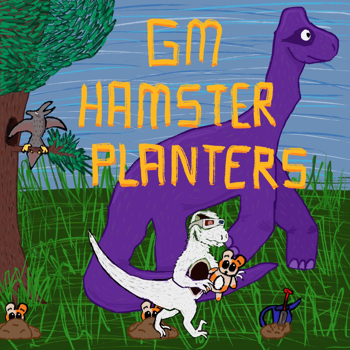 celothiraptors's tweet image. Remember to always water your hamsters so they grow up big and strong. 🌧️🐹