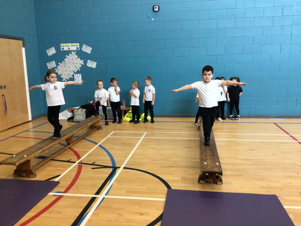 Fun PE session with Primary 1b learning how to hold balance in various shapes and maintain balance when moving 🤸 <a href="/StMonicaMilton/">🌈StMonicasMilton🌈</a>