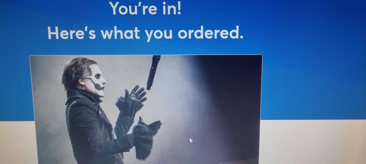 LurkingChoco's tweet photo. @thebandGHOST see you in Birmingham!! 😁😁😁😁 https://t.co/TSpQAJ7nwD