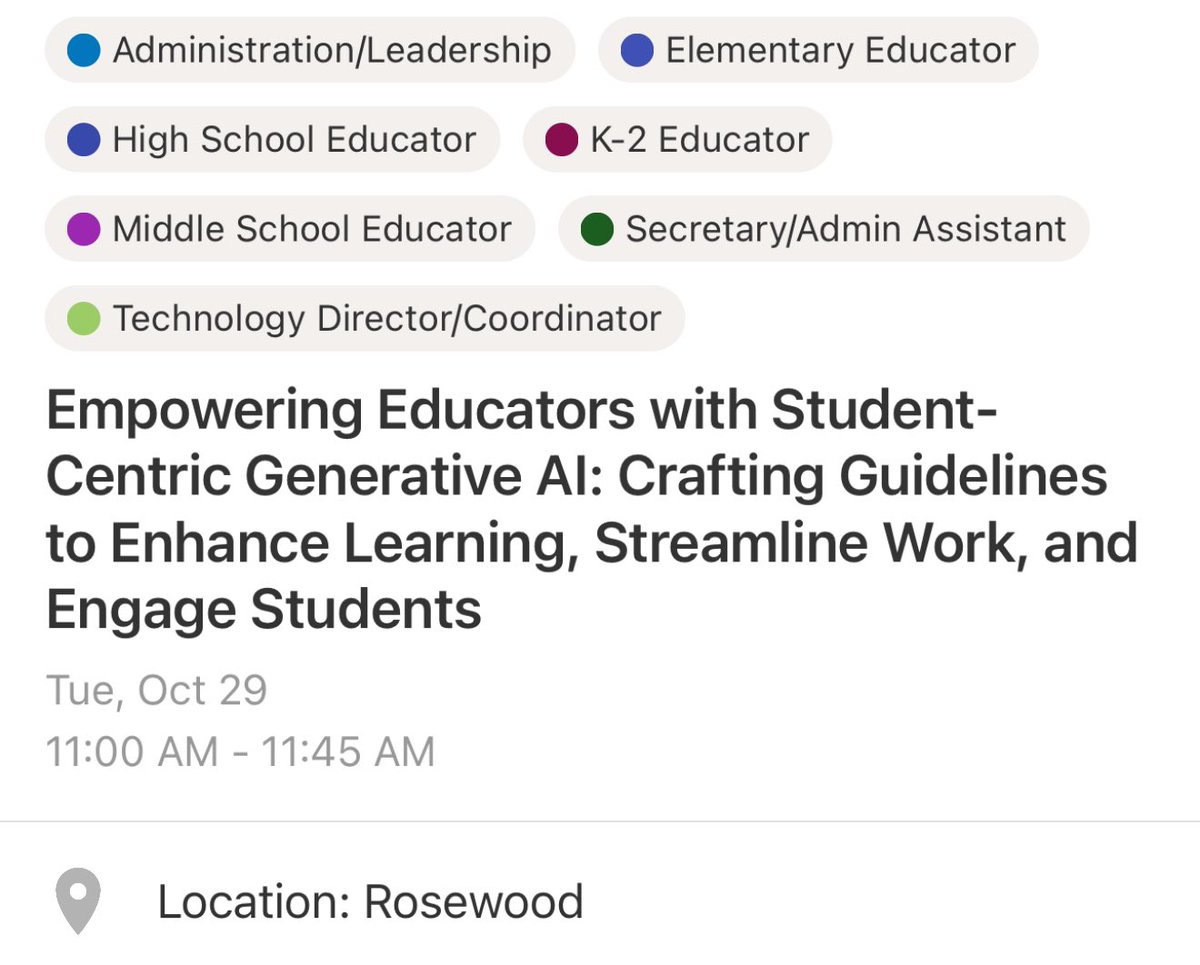 Coach_Binkley's tweet photo. Are you at #ITIP24 today? Do you want to learn how @strongsvillecs embraced #GenAI (@magicschoolai) to create a student-centric learning environment that empowers educators & students? Join me at 11AM in the Rosewood. https://t.co/I32tkXX1f5