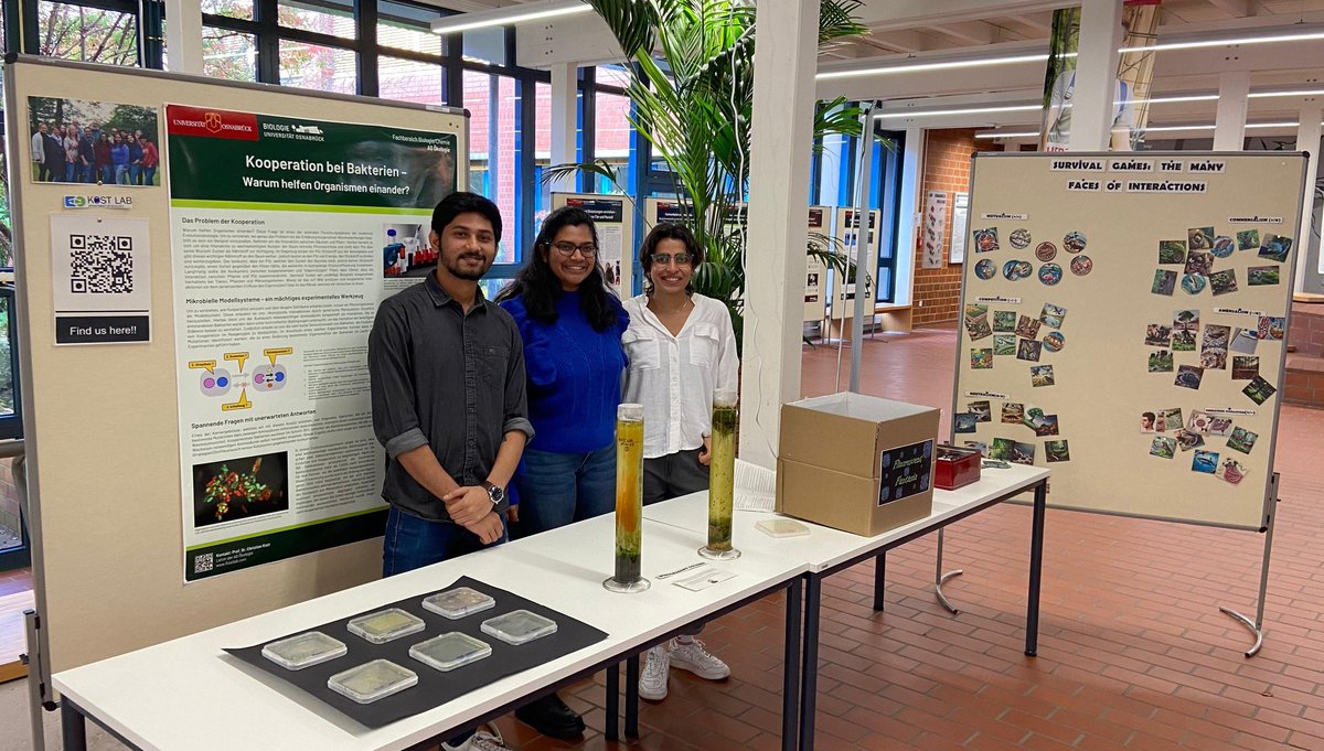 KostChristian's tweet photo. Thank you @anjanaprasad06 @Shryli_Shreekar and @_Shubharthi_ very much for representing our group on the day of the open door @bio_osnabrueck @UniOsnabrueck. I am so happy to hear that it went well and that your visitors loved the things you have prepared. Well-done! https://t.co/0G926uwZeW