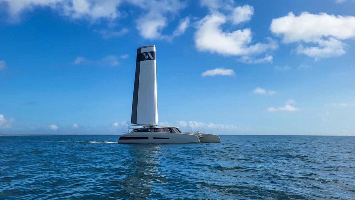 modx_catamarans's tweet photo. MODX 70 #01 makes its first sea trials, powered by Aeroforce's revolutionary wing!
 
🌍 100% renewable energy, 100% electric, zero CO2 emissions. Yes, the future of yachting is here - and it's green! https://t.co/brwtFmWuQW