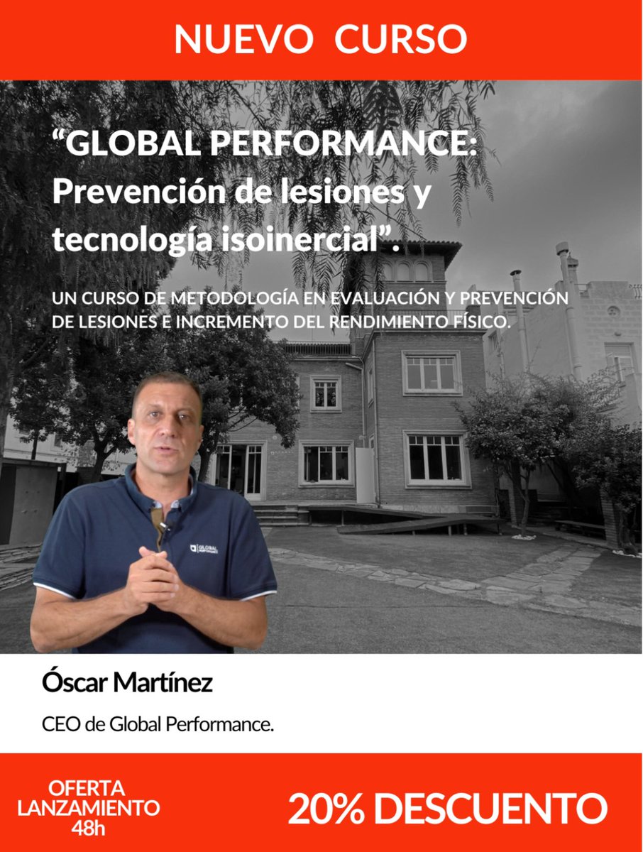📣¡Lanzamos nuevo curso!🚀
ofrecido por <a href="/globalperform/">Global Performance</a>, diseñado para proporcionar una comprensión de las técnicas utilizadas en la rehabilitación y entrenamiento deportivo. ¡NO TE LO PIERDAS!