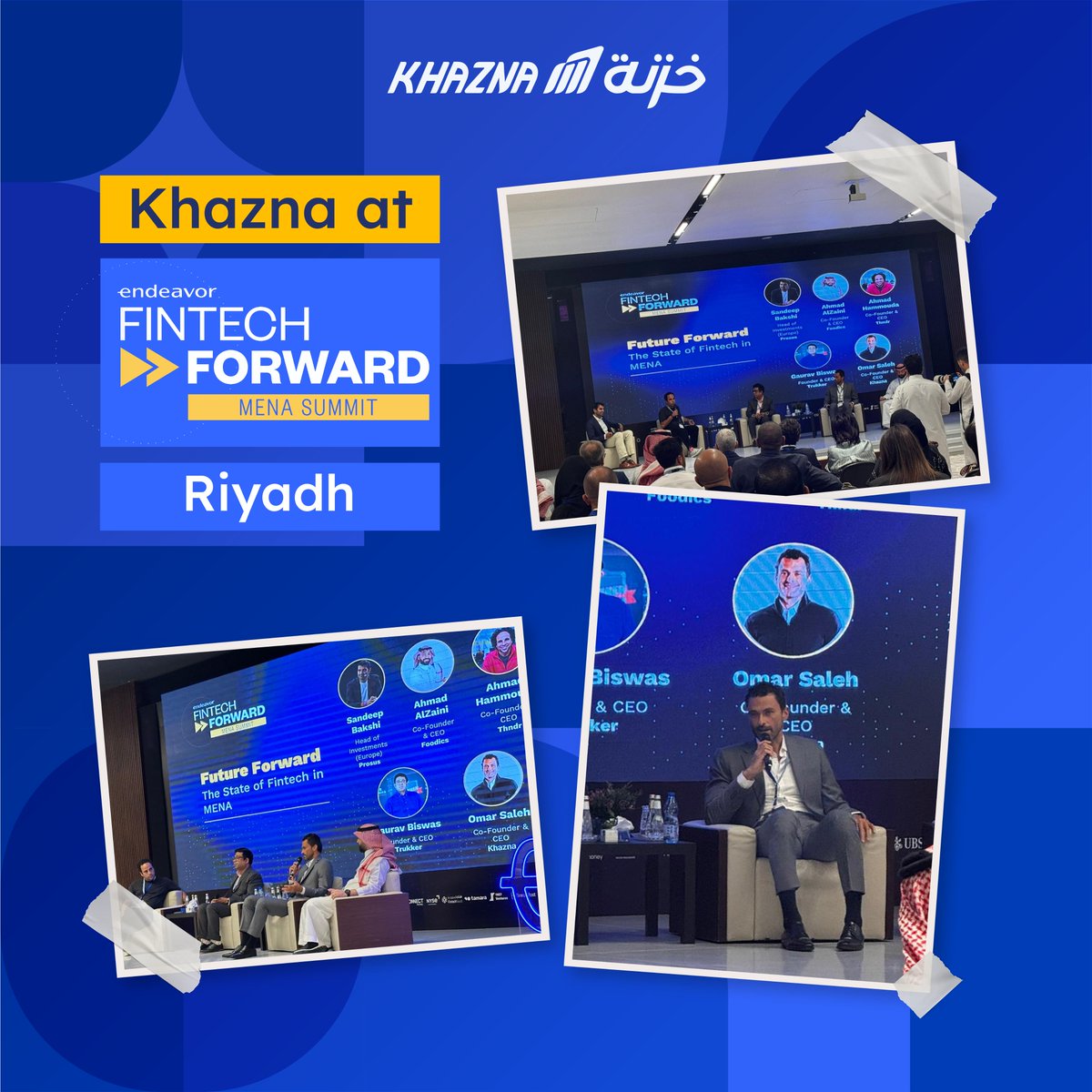khaznaksa's tweet photo. Khazna's CEO Omar Saleh shares Khazna's experience in Egypt and Saudi at the inaugural Endeavor Fintech Forward MENA summit 2024 hosted by @endeavor_global &amp; @EndeavorSaudi 💡​🚀​ #Fintech #FintechForward #KhaznaTeam https://t.co/LaxHVM4SIQ
