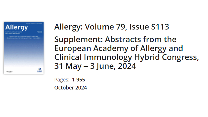 AllergyEaaci's tweet photo. 🚨 The #EAACI Congress 2024 abstracts are now live online! 🚨
Explore groundbreaking research in allergy and clinical immunology with topics ranging from Aerobiology and Food Allergy to AI in healthcare, Environmental Allergies & Climate Change, Microbiome, Pediatrics, and more.

With 251 oral abstracts, 325 flash talks, and 760 thematic posters.

🔗 Check it out here: https://t.co/hLNdSX1fOA 

#Allergy_journal #EAACI2024
https://t.co/WsHBrsUyhR