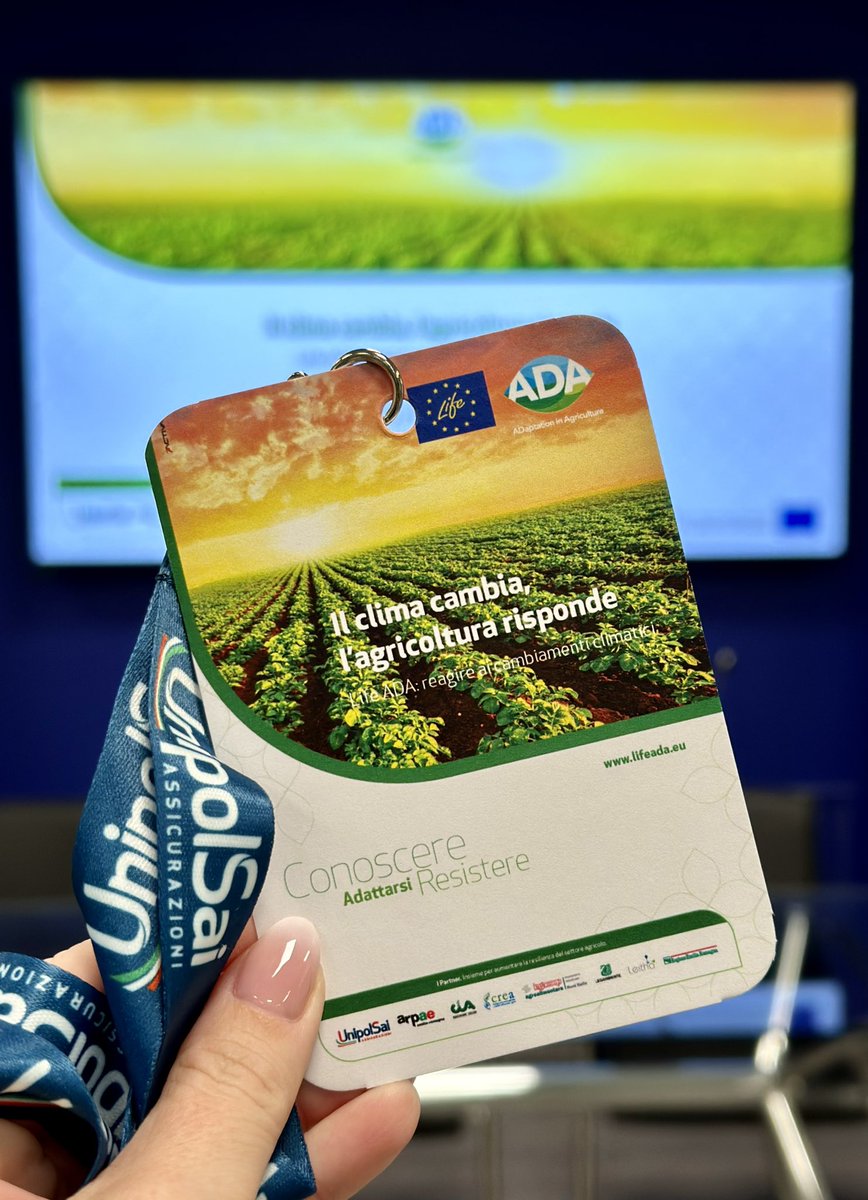 💛🌍 L’evento “Il clima cambia, l’agricoltura risponde - Life ADA” è iniziato 🇪🇺 Esperti da tutta #Europa discutono di resilienza climatica e innovazione in #agricoltura 🌱 

Segui la diretta qua 👉 facebook.com/share/v/266fcU…