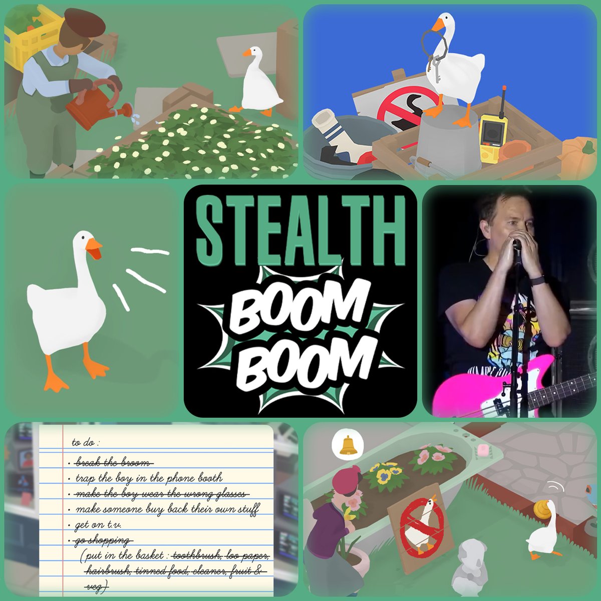 StealthBoomBoom's tweet photo. Annoying villagers! To-do list ambiguity! HONKING! 🪿

It's time for another episode of the Stealth Boom Boom video games podcast! 🎧

We're talking House House's 2019 stealth-puzzle game, Untitled Goose Game. 🎙️

Links in the replies ⬇️ https://t.co/iTVCTT46oU