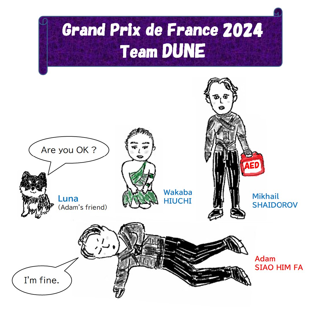 kobutakeuchi's tweet photo. Grand Prix de France 2024
Team DUNE
#adamsiaohimfa #dune #figureskating #wakabahiguchi #mikhailshaidorov #luna #caricature #onepanelcomic
#アダムシャオイムファ #フィギュアスケート #樋口新葉 #ミハイルシャイドロフ #似顔絵 https://t.co/Mnt3g4QGvY
