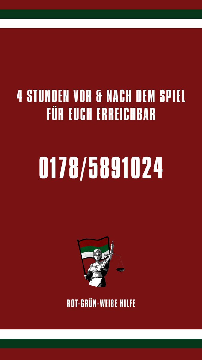 Die Notfallnummer ist auch heute Abend zum Pokalspiel gegen den FC Schalke 04 wieder im Einsatz. Meldet euch bei Problemen mit Polizei oder Ordnungsdienst.

#fanhilfe
#FCAS04
