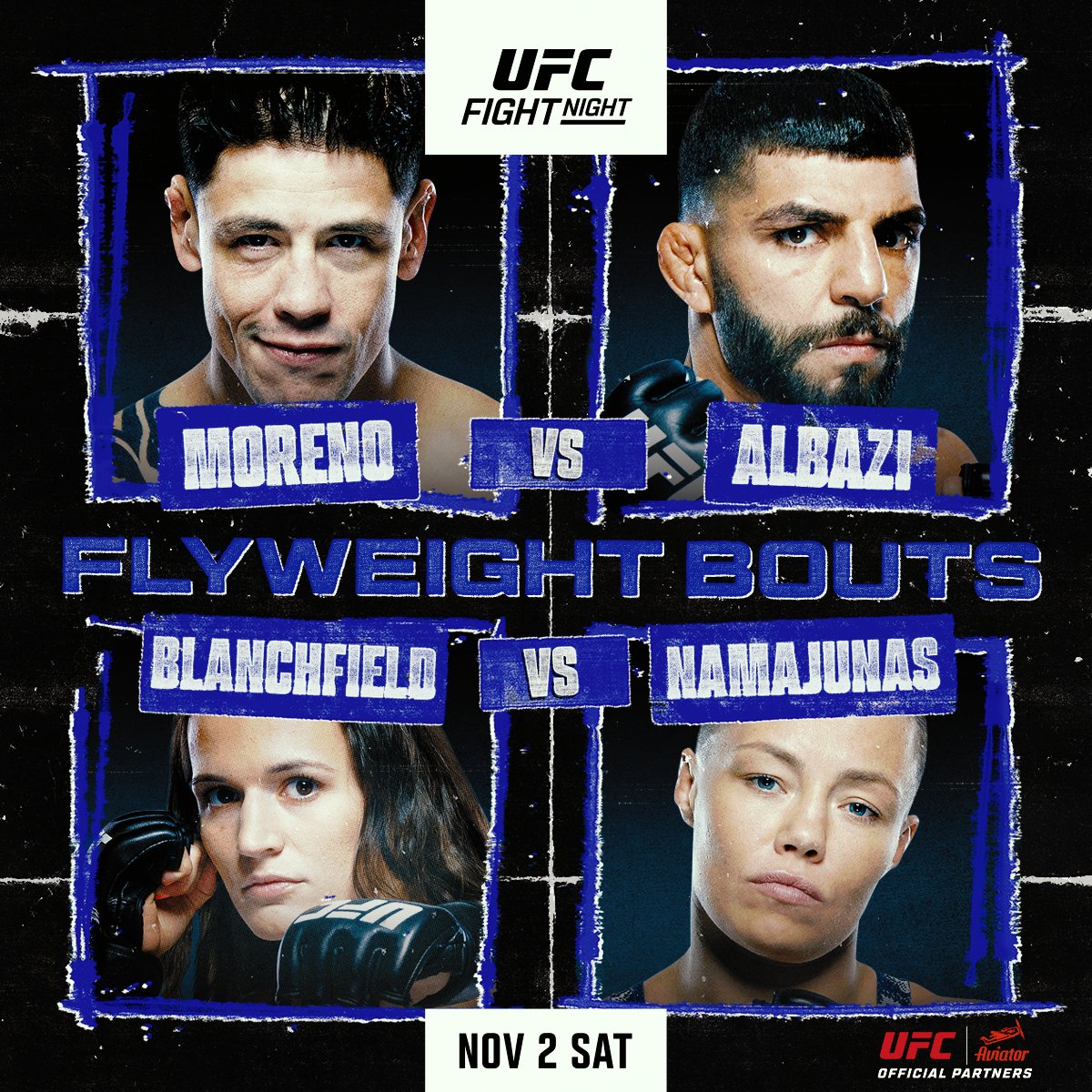 Aviator_SPRIBE's tweet photo. Mark your calendars for November 2, It’s Fight Night! 👊This is special to us as the Aviator logo will be featured in the Octagon. ✈️

Join us for this thrilling night!
@UFC

#UFCFightNight #SPRIBE #Aviator #UFC #gaming #partnership https://t.co/N65Bds3FFS