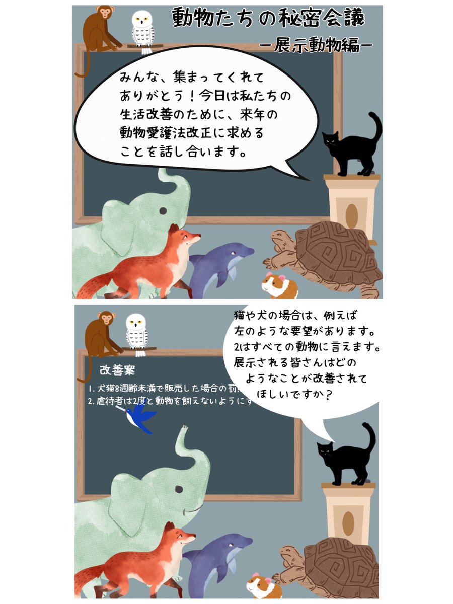 pigshavehearts's tweet photo. 展示されている動物たちのこと、
幸せかな?
なぜあんな芸をするんだろう?
同じ動きを繰り返していないかな?
野生にいたら、こんなことするかな?
一生過ごすには狭すぎないかな?
家族や仲間はどうしたんだろう?
と自分ごとにして考えてみると、見え方が違ってくるかもしれません。署名へのご協力よろしくお願い致します。https://t.co/T2aXYxsZ3N
#展示動物 #野生のゾウ
#アニマルカフェ
#動物サーカス #ふれあい動物
#動物園 #水族館
#イルカショー #モルモットのいる生活
#リクガメのいる生活
#動物愛護法改正
#動物愛護法
#キツネ #野生動物が好き
#保護動物 #フクロウカフェ
#ブルフック #サーカス
#フェレットのいる生活 #うさぎカフェ
#アニマルウェルフェア
#ドルフィンスイム #イルカと泳ぐ
#署名活動 #ボランティア活動
#数値規制 #犬猫保護活動
#引き取り屋