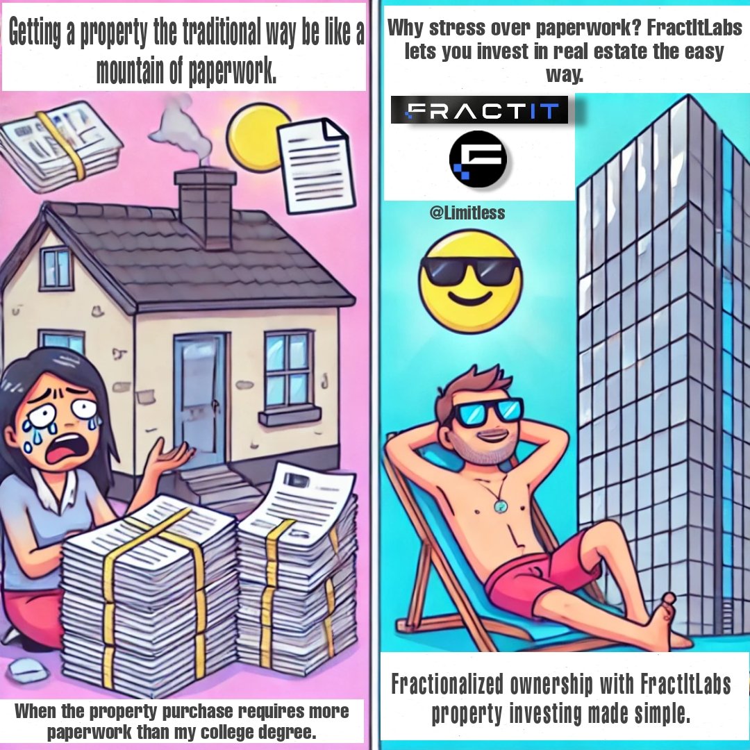 Geov063's tweet photo. Say goodbye to paperwork overload @FractItLabs makes real estate investing effortless and accessible for everyone. #LetsFractit https://t.co/fmjyCGwqsK