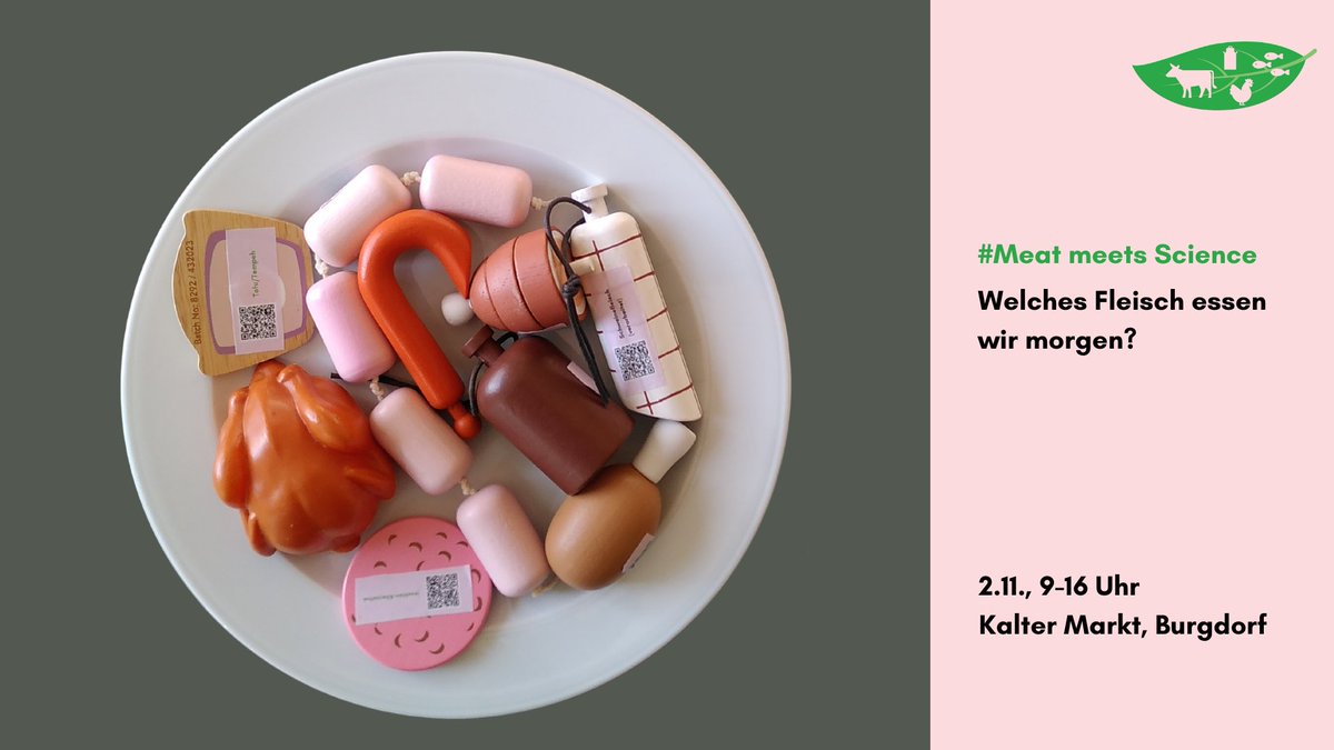Ist nur tierisches Fleisch «echtes» Fleisch für dich? Was hältst du von «Pflanzenfleisch»? Und was sagt die #Wissenschaft dazu? 🤔

Diskutiere mit uns am Dialog- und Degustations-Stand #MeatMeetsScience!

🗓️Samstag, 2.11., 9:00-16:00 Uhr
📍Kalter Markt, Burgdorf