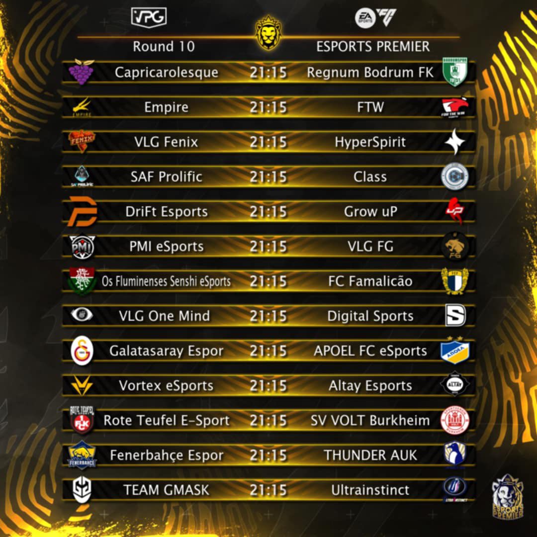 HyperSpirit (@hyperspiritro) on Twitter photo ๐ VPG Cup
๐ <a href="/CrimsonESP/">Crimson eSports</a>
๐ <a href="/VPGPremier/">VPG Esports Premier</a>
๐ @VortexEAFC
๐ @VLGFenix
Following tough matches and a hard-earned 3 points, we're ready for tonight.
#ProClubs #HYSP ๐ VPG Cup
๐ <a href="/CrimsonESP/">Crimson eSports</a>
๐ <a href="/VPGPremier/">VPG Esports Premier</a>
๐ @VortexEAFC
๐ @VLGFenix
Following tough matches and a hard-earned 3 points, we're ready for tonight.
#ProClubs #HYSP