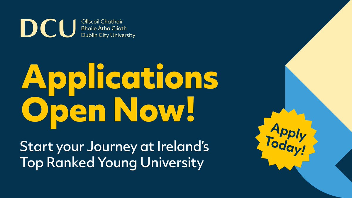 DCU Global (@dcu_global) on Twitter photo Exciting news, international applications to DCU for Sept 2025 are open!
Apply today to join a diverse community at Ireland’s Top Young University🏆
Follow our application portal guide bit.ly/4hhYSDT
If you have any questions contact us at dcuglobalrecruitment@dcu.ie Exciting news, international applications to DCU for Sept 2025 are open!
Apply today to join a diverse community at Ireland’s Top Young University🏆
Follow our application portal guide bit.ly/4hhYSDT
If you have any questions contact us at dcuglobalrecruitment@dcu.ie