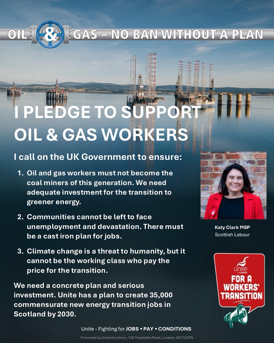 UniteEconomy's tweet photo. A third of MSPs have now signed our cross-party #NoBanWithoutAPledge calling on @UKLabour for a funded transition plan for oil and gas workers. 

Pressure is building on the Westminster government to deliver for the workers and communities that rely on Scotland's key industry. https://t.co/2WnZopc08u
