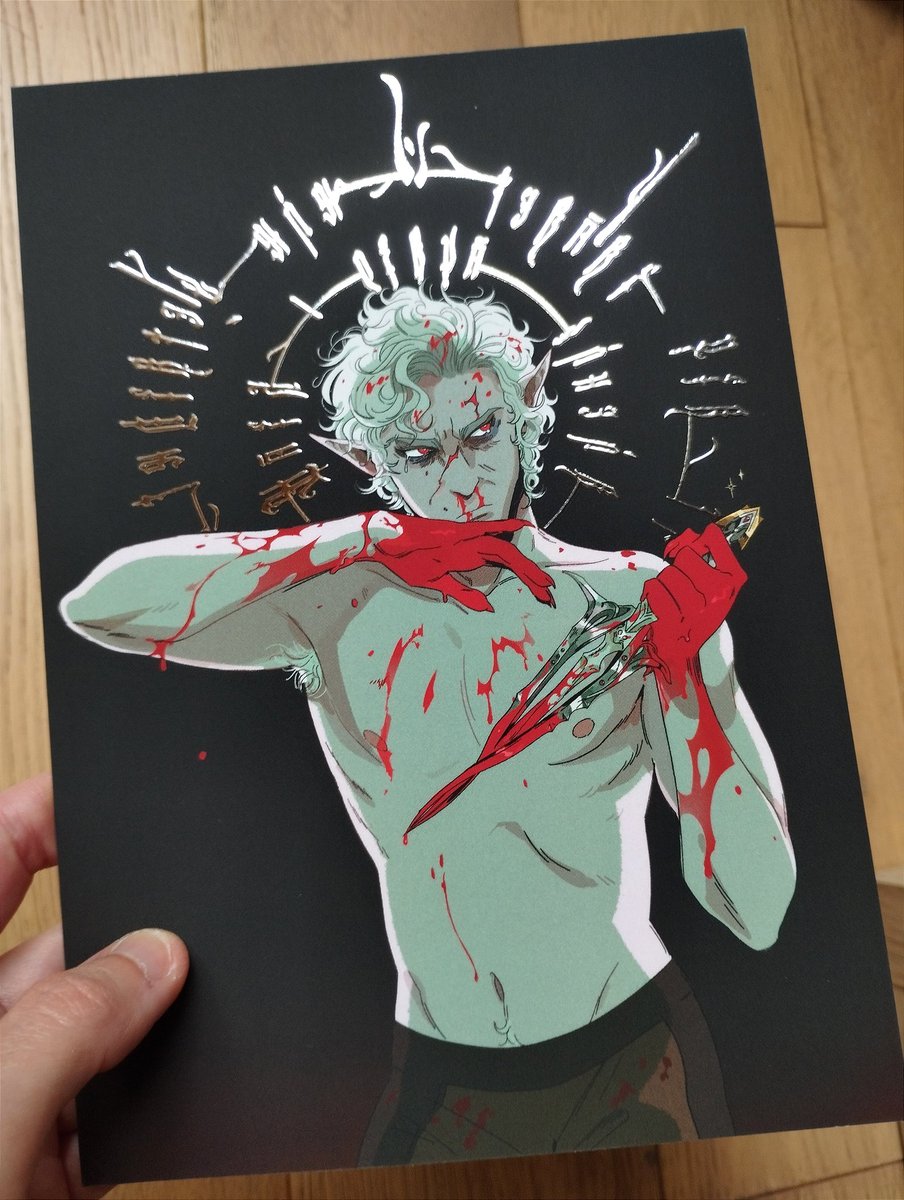 「my silver foil Astarion prints are here 」|Leario 🍁 Trigun Brainrotのイラスト