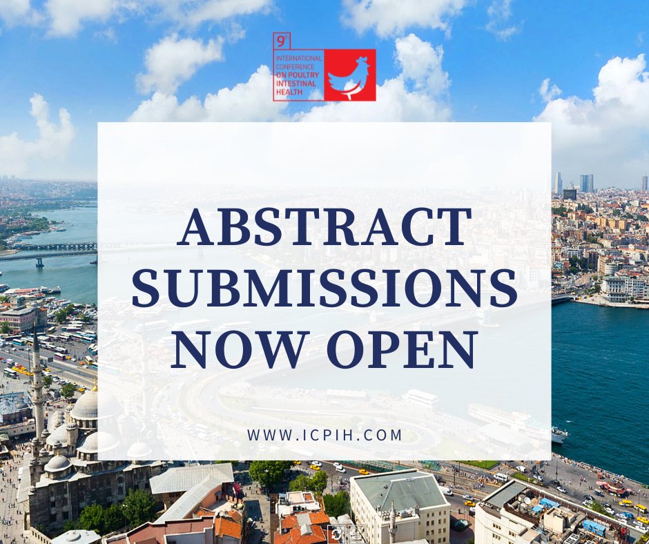IHSIGsymposium's tweet photo. 📢 Abstract Submissions Now Open! 📢
We’re thrilled to announce that abstract submissions are now open for the 9th International Conference on Poultry Intestinal Health, taking place April 22-24, 2024, in Istanbul, Turkey! 🌍🐔

🔗https://t.co/tPECdnLf39

#ICPIH2026 https://t.co/Xi9oDVPZDc