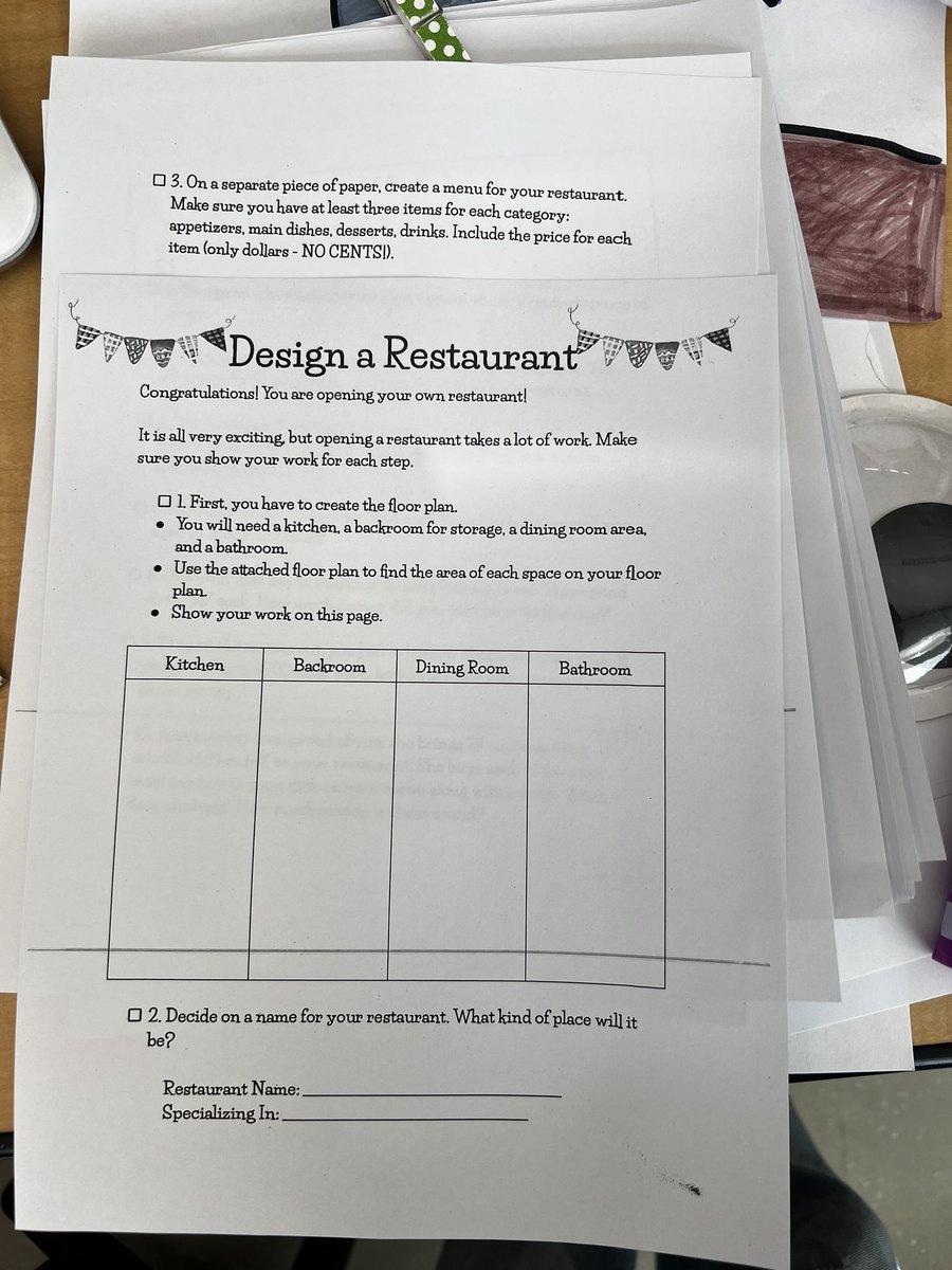 MackTeachesMath's tweet photo. Students are working together in groups to complete steps 1-3 on Unit 4.2  TAG choice board project, "Designing a Restaurant ".  

It was FABULOUS. 

Tomorrow they will design an advertisement and determine the cost to run it in a local newspaper. https://t.co/718Dc1ao9y