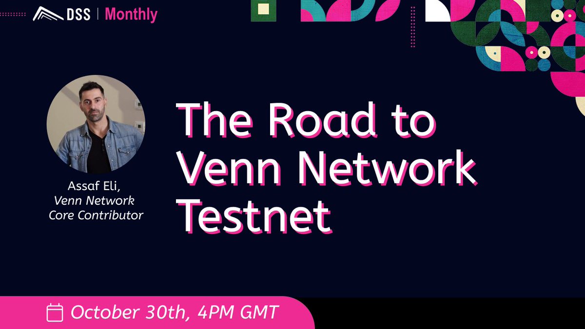 Defi Security Summit (@summit_defi) on Twitter photo "The Road to Venn Network Testnet" DSS webinar is tomorrow!
On October 30th, 4PM GMT 🗓️
Honored to welcome <a href="/assafElii/">Assaf Eli | Venn Network</a>, Core Contributor of <a href="/VennBuild/">Venn Network</a>, for a discussion on Venn Network's and the security of their decentralized firewall. 🔥
Register now: us06web.zoom.us/webinar/regist… "The Road to Venn Network Testnet" DSS webinar is tomorrow!
On October 30th, 4PM GMT 🗓️
Honored to welcome <a href="/assafElii/">Assaf Eli | Venn Network</a>, Core Contributor of <a href="/VennBuild/">Venn Network</a>, for a discussion on Venn Network's and the security of their decentralized firewall. 🔥
Register now: us06web.zoom.us/webinar/regist…