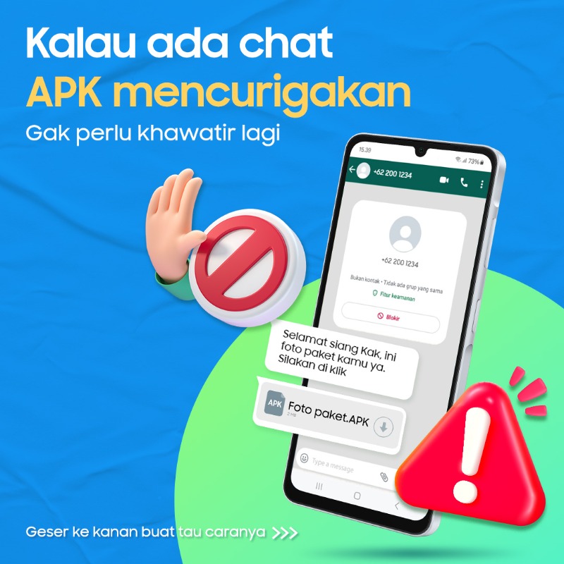 samsungID's tweet photo. Saat ancaman malware APK makin gak karuan? Kamu butuh yang #PastiBeneranAman.

Dengan Samsung Knox Vault, Galaxy A06 punya Auto Blocker, siap hadang malware APK masuk ke hape kamu.

RT &amp; reply dengan “Aku mau punya #GalaxyA06 juga” dan beli sekarang di https://t.co/e5rjoWFdU0