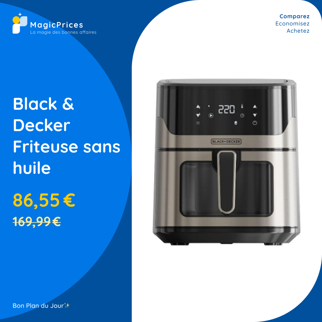 MagicPrices's tweet photo. Découvrez la #friteuse sans huile Black &amp; Decker chez https://t.co/UgC1rRPqAT! 
Consulter l'offre ici: https://t.co/crMULi7mjM https://t.co/qj9qwq71LM