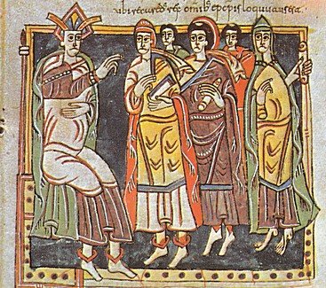 HistoriaEspanna's tweet photo. «La “densidad” de hombres doctos y el resurgimiento de las letras latinas en la Hispania visigoda del siglo VII es de una fuerza sin parangón en el Occidente de la época». El Aula regia toledana tenía «más en común con la corte imperial bizantina que con la merovingia». https://t.co/3wVO3Dp7e4