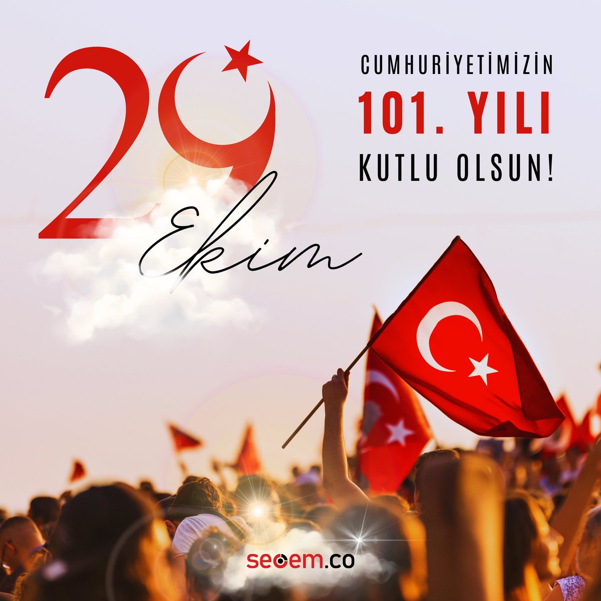 seoemco's tweet photo. Cumhuriyetimizin 101. yılı kutlu olsun, Cumhuriyet Bayramımız Kutlu Olsun! https://t.co/ZeCZKTUVLU
