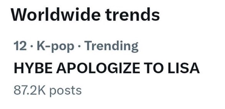 CREW_LISANESIA's tweet photo. Let the world hear our voice Lilies. It is high time for the world to know that all the hatetrains against Lisa are forced and based on paid-articles spread by paid-trolls. Intentional defamation to assassinate Lisa’s character. We cannot back down!

HYBE APOLOGIZE TO LISA https://t.co/N5F6JGXxBm