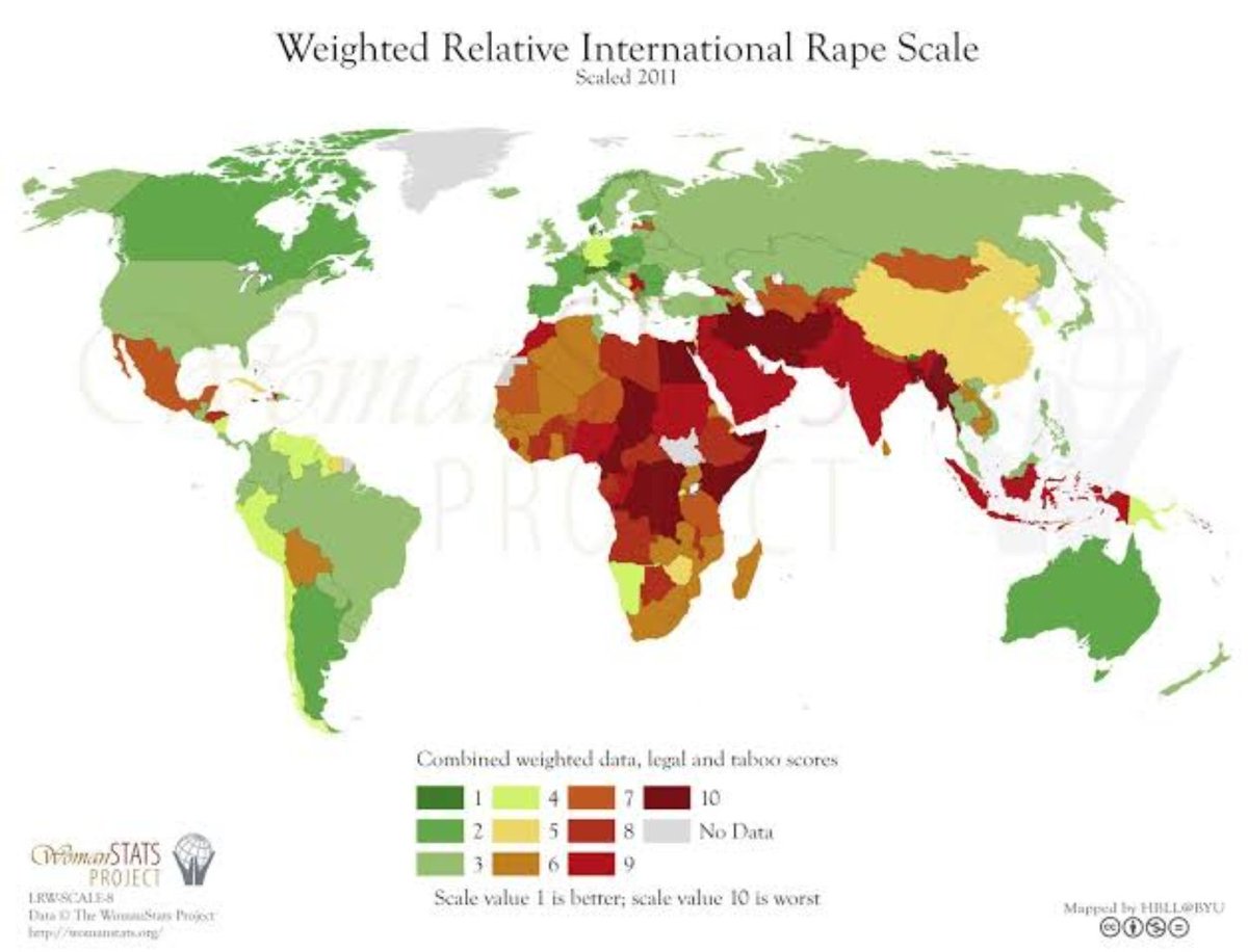 bitcloud's tweet photo. @iamyesyouareno If you *indiscriminately* import demographics from the red regions into the green regions you are EXPLICITLY choosing to allow women and girls in your country to experience sexual violence. 

It's an undeniable statistical reality. https://t.co/QIMtfyDSDP