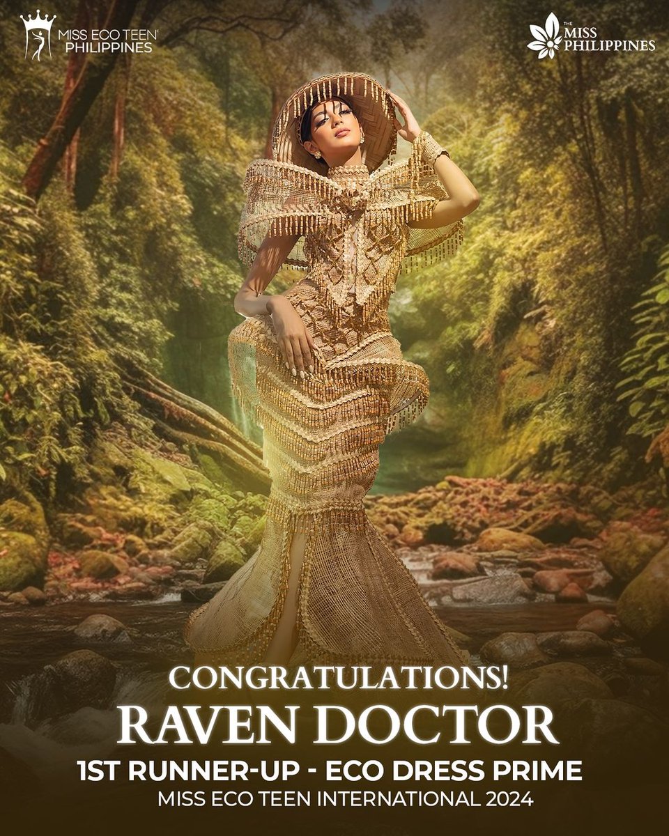Dainsleif_10's tweet photo. Congratulations once again to our Miss Eco Teen Philippines 2024, Raven Doctor for bagging the 1st Runner Up in the Eco Dress Prime challenge.🇵🇭
#RavenDoctor #MissEcoTeenPhilippines2024 #SustainableFashion #MissEcoTeen #MissEcoTeen2024 #missecoteeninternational https://t.co/KIjlLzBe0G