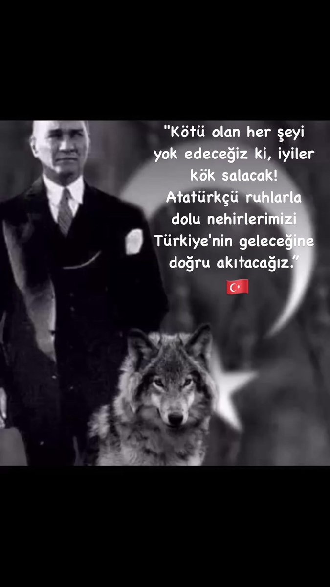 "Kötü olan her şeyi yok edeceğiz ki, iyiler kök salacak! Atatürkçü ruhlarla dolu nehirlerimizi Türkiye'nin geleceğine doğru akıtacağız.”

NE MUTLU TÜRKÜM DİYENE!

#OnunEseri
#AsBayraklarıAs