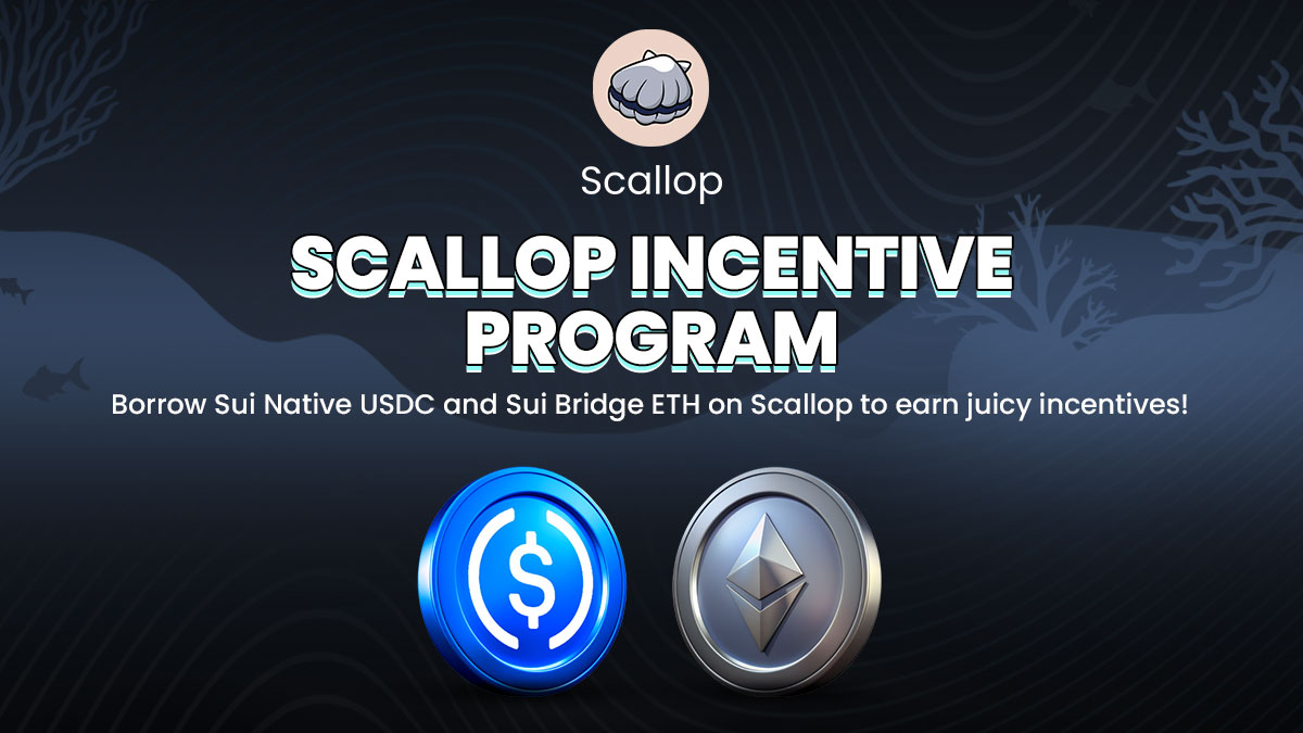 sui_circle1's tweet photo. 🌟 SCALLOP INCENTIVE PROGRAM 
Weekly incentives are live! Borrow $USDC and Sui Bridge $ETH on Scallop for big rewards!  
Total ~92K $SUI in incentives  
Total ~450K $SCA in borrow rewards  
🔥 Hold veSCA for up to 4X boost on $SCA and 2X boost on $SUI borrow APR!  
@Scallop_io https://t.co/WH7yxynoRJ