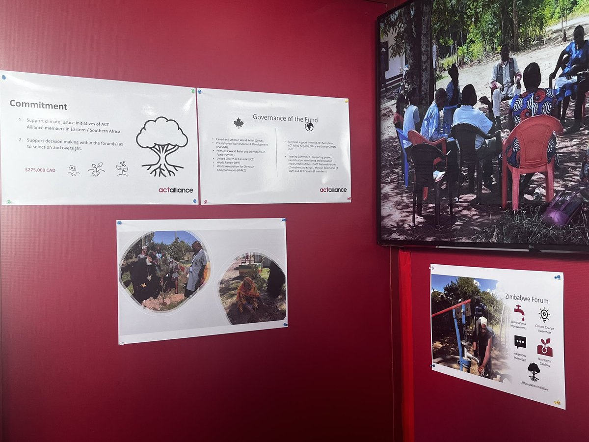 This is truly #HopeInAction. I am at the ACT Canada Forum booth at #actga2024 where the six Canadian <a href="/ACTAlliance/">ACT Alliance</a> member organizations incl. <a href="/CanLWR/">Canadian Lutheran World Relief</a> showcase their #ClimateJustice Initiatives in partnership with ACT Alliance members in Eastern and Southern Africa.