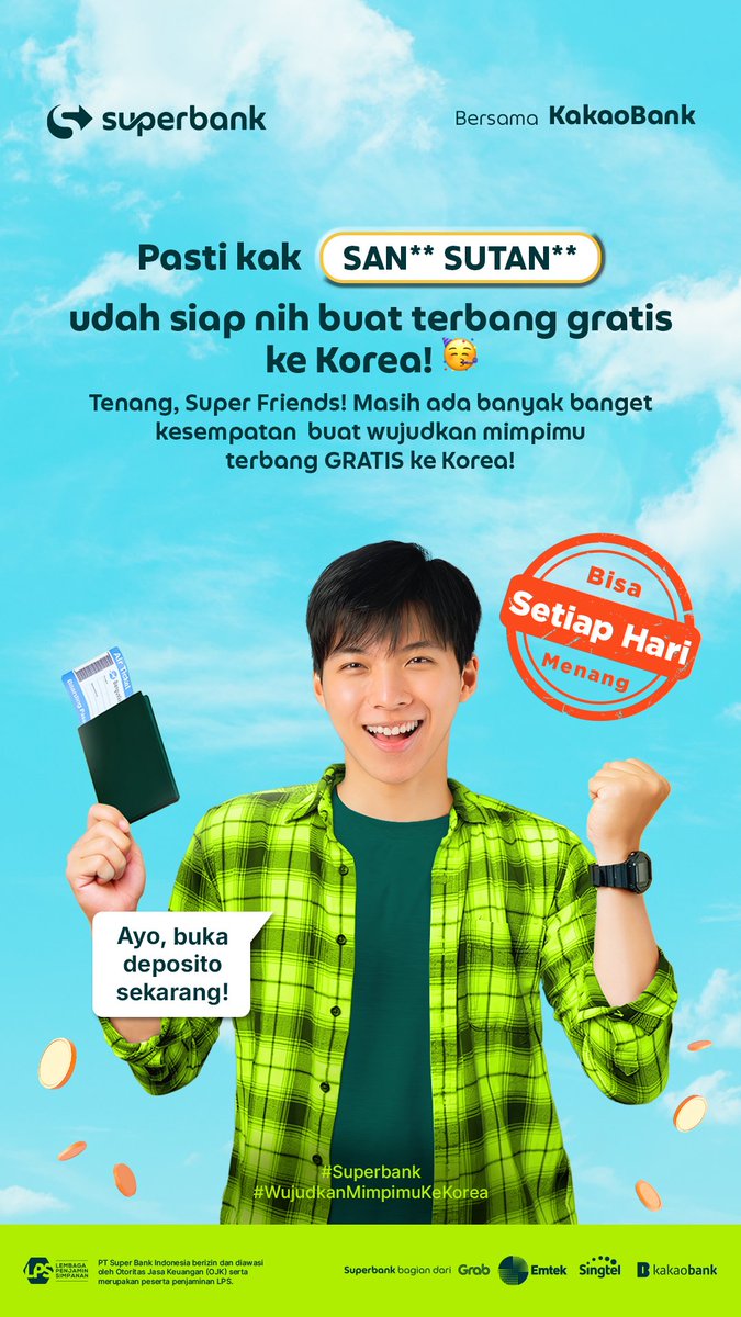 superbankidn's tweet photo. Chukkae Super Friends! 🙌😭💚

Udah banyak banget nih yang menangin tiket PP ke Korea! Kamu kapan wujudkan mimpi ke Korea?! 😋

Yuk, buka dan pertahankan deposito Superbank minimal 500rb untuk dapetin kesempatan menang setiap harinya! Semoga beruntung Super Friends!!! 🎉

#Superbank #BeSuper #WujudkanMimpimukeKorea #BersamaSuperbank #DepositoSuperbank #BungaTinggi #CUMASuperbank #SuperbanktoKorea