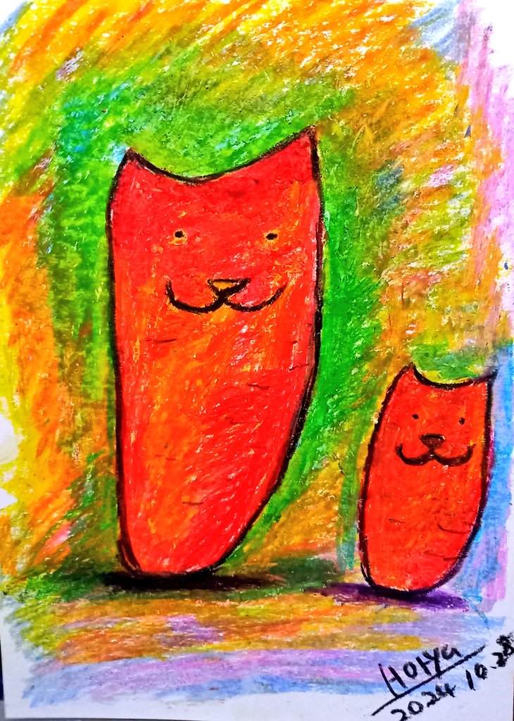 タイトル「にゃらこ」
たらこはスケトウダラの卵巣を塩蔵したもの。
明太子とたらこの違いは味付けの有無によって名称が変わります。
辛いのが明太子と認識すれば分かりやすいです。
たらこ たらこ たっぷりたらこ～♪