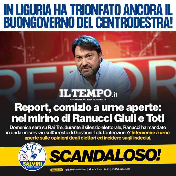 LegaLombardaSP's tweet photo. #Cecchetti: "Con tanti saluti a Ranucci il buongoverno del centrodestra ha vinto (ancora) in Liguria!" https://t.co/YIsxYLkDt7