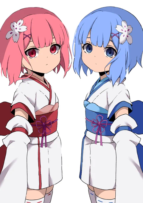 今月描いた姉様とレム 