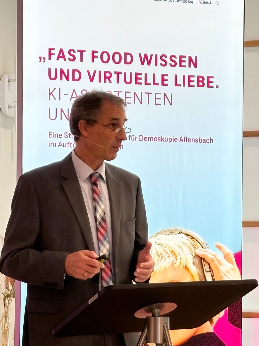 Stephan Broszio (@stbrosziodt) on Twitter photo Did #AI pass the Turing test -
<a href="/Allensbach/">CDU Allensbach</a> study by <a href="/DeutscheTelekom/">Deutsche Telekom</a> shows people sometimes confuse real humans and AI telekom.com/en/media/media…
Image Did #AI pass the Turing test -
<a href="/Allensbach/">CDU Allensbach</a> study by <a href="/DeutscheTelekom/">Deutsche Telekom</a> shows people sometimes confuse real humans and AI telekom.com/en/media/media…
Image
