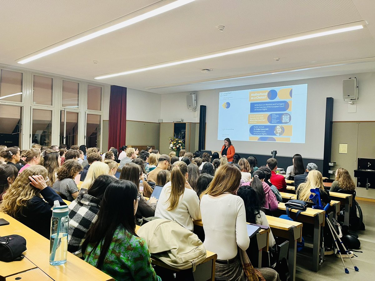Alice Margaria (@alicemargaria) on Twitter photo Is #motherhood truly a #choice, or is it limited by others’ decisions, outdated laws and rigid interpretations?
Last night’s lecture by Judge Dr. Ivana Jelić drew a full house: everyone enchanted by her insights 🌟
Big thanks to UZH_H2R, <a href="/VolkswagenSt/">VolkswagenStiftung</a> & UZH Alumni Association Is #motherhood truly a #choice, or is it limited by others’ decisions, outdated laws and rigid interpretations?
Last night’s lecture by Judge Dr. Ivana Jelić drew a full house: everyone enchanted by her insights 🌟
Big thanks to UZH_H2R, <a href="/VolkswagenSt/">VolkswagenStiftung</a> & UZH Alumni Association