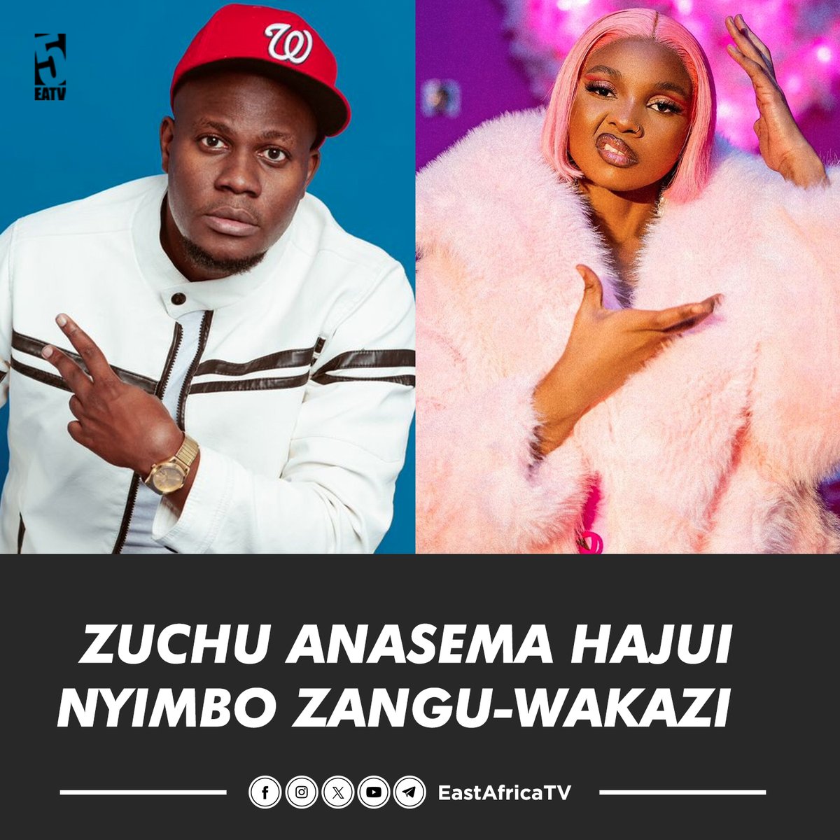 eastafricatv's tweet photo. Rapper @wakazi ameendelea kupishana kauli na msanii mwenzie @officialzuchu yote haya yametokana na mjadala ambao umekuwa ukizingumziwa sana kwa siku ya jana kuhusu baadhi ya wadau na mashabiki kumshindanisha #Jide na #Zuchu
Rapper wakazi alitolea mtazamo wake kuhusu jambo hilo ambalo kwa namna fulani #Zuchu hakupendezwa na mtazamo wa rapper huyo na kushusha ujumbe mrefu kumchana #Wakazi na kusema kuwa hajui nyimbo zake.
Sasa leo kumekucha tena #Wakazi amemjibu msanii huyo kupitia mtandao wa X na kuandika......."Zuchu anasema hajui nyimbo zangu, ila cha ajabu alinipigia simu akaomba nimsindikize Zanzibar ana jambo lake… And she paid me for everything flight, hotel, etc 😎 (I got receipts as always)
Ila pia ni sawa, maana nyimbo zangu wanaozijua wote PISI KALI! Chief Petty Officer!''
✍️ @mkogoty